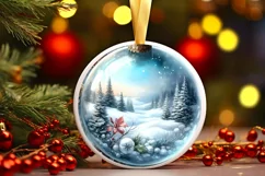 Watercolor Christmas Winter Scene Rhino Product Image 3