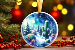 Round Christmass Ornament Sublimation|Clipart Product Image 1