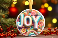 Round Christmass Ornament Sublimation|Clipart Product Image 1