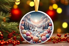 Detailed Pastel Molten Candy Winter Scene PNG Product Image 1