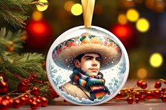 Round Christmass Ornament Sublimation|Clipart Product Image 1