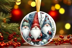Watercolor Christmas Winter Gnomes Image PNG Product Image 3