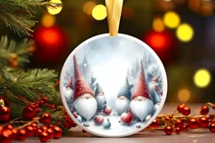 Watercolor Christmas Winter Gnomes Image PNG Product Image 2