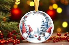 Watercolor Christmas Winter Gnomes Image PNG Product Image 2