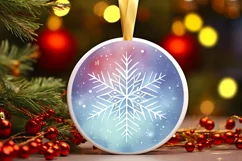 Colorful Pastel Christmas Snow Flake Image PNG Product Image 2