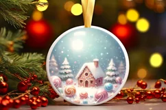 Digital Painting Christmas Candy Scene PNG Product Image 3
