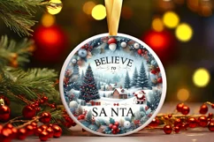Believe in Santa Winter Scene PNG Product Image 3