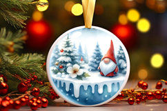 Round Christmass Ornament Sublimation|Clipart Product Image 1