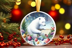 Round Polar Bear Sublimation PNG Product Image 2