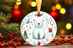 Round Polar Bear Sublimation PNG Product Image 1