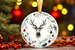 Round Christmass Ornament Sublimation|Clipart Product Image 1