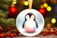 Round Christmass Ornament Sublimation|Clipart Product Image 1