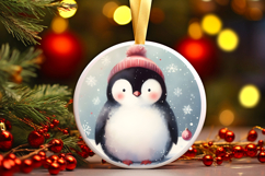 Round Christmass Ornament Sublimation|Clipart Product Image 1