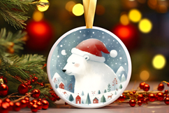 Round Christmass Ornament Sublimation|Clipart Product Image 1