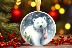 Round Christmass Ornament Sublimation|Clipart Product Image 1