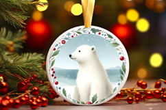 Round Christmass Ornament Sublimation|Clipart Product Image 1