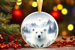Round Christmass Ornament Sublimation|Clipart Product Image 1
