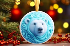 Round 3D Like Polar Bear with Melting Edges PNG Product Image 1