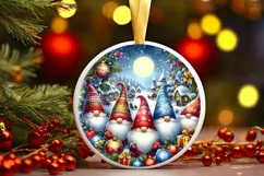 Watercolor Winter Gnomes Image PNG Product Image 2