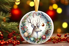 Colorful Winter Reindeer Image PNG Product Image 1