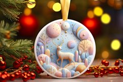 Round Christmas Ornament Sublimation|Clipart Product Image 3