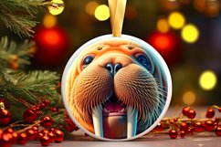 Round Ice Walrus Sublimation PNG Product Image 1