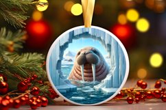 Round Ice Walrus Sublimation PNG Product Image 2
