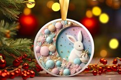 Round Christmas Ornament Sublimation|Clipart Product Image 1