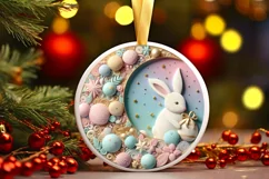 Round Christmas Ornament Sublimation|Clipart Product Image 1