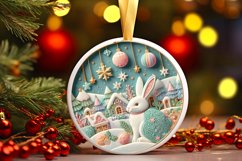 Round Christmas Ornament Sublimation|Clipart Product Image 3