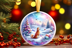 Round Christmass Ornament Sublimation|Clipart Product Image 1