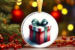 Round Christmass Ornament Sublimation|Clipart Product Image 1