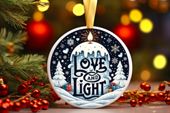 Round Christmass Ornament Sublimation|Clipart Product Image 1