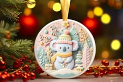 Round Christmas Ornament Sublimation|Clipart Product Image 3