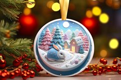 Round Christmas Ornament Sublimation|Clipart Product Image 3
