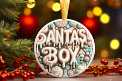 Round Christmass Ornament Sublimation|Clipart Product Image 1