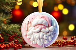 Santa Winter Martzipan Round Ornament PNG Product Image 1