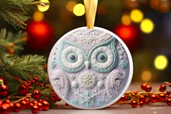 Round Christmass Ornament Sublimation|Clipart Product Image 1
