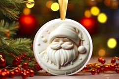 Round Christmass Ornament Sublimation|Clipart Product Image 1