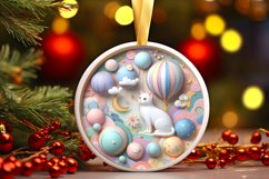 Round Christmas Ornament Sublimation|Clipart Product Image 3