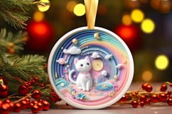 Round Christmas Ornament Sublimation|Clipart Product Image 3