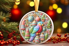 Round Christmas Ornament Sublimation|Clipart Product Image 1