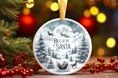 Believe in Santa Winter Scene Sublimation PNG Product Image 3