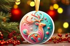 3D Marzipan Melting Pastel Ornament Sublimation PNG Product Image 2