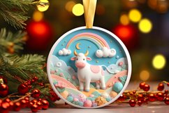 Round Christmas Ornament Sublimation|Clipart Product Image 1