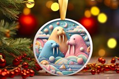 Round Christmas Ornament Sublimation|Clipart Product Image 3