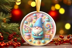 Round Christmas Ornament Sublimation|Clipart Product Image 3