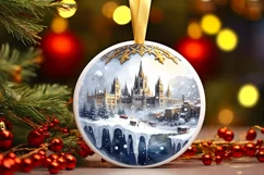Watercolor Christmas Winter Scene Spain Product Image 3