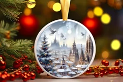 Watercolor Christmas Winter Scene Spain Product Image 1