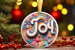 Joy 3D Martzipan Winter Ornament PNG Product Image 3